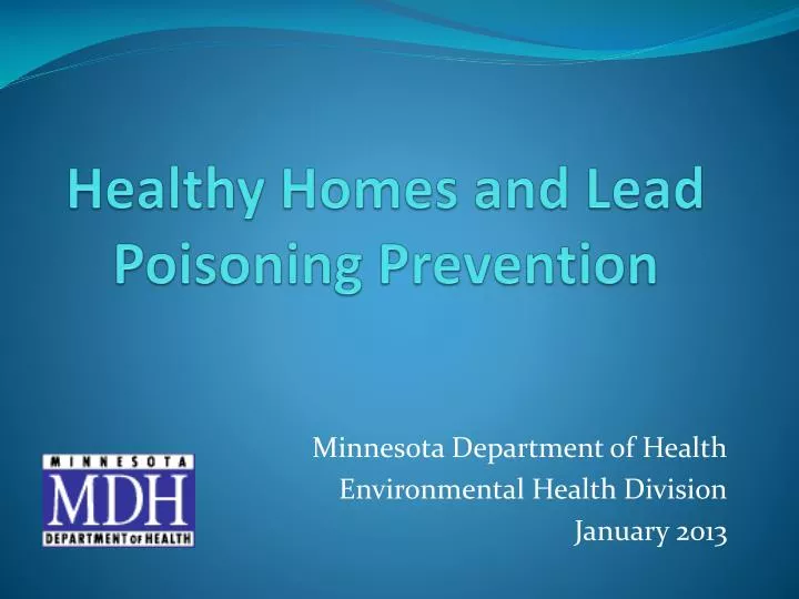 healthy homes and lead poisoning prevention