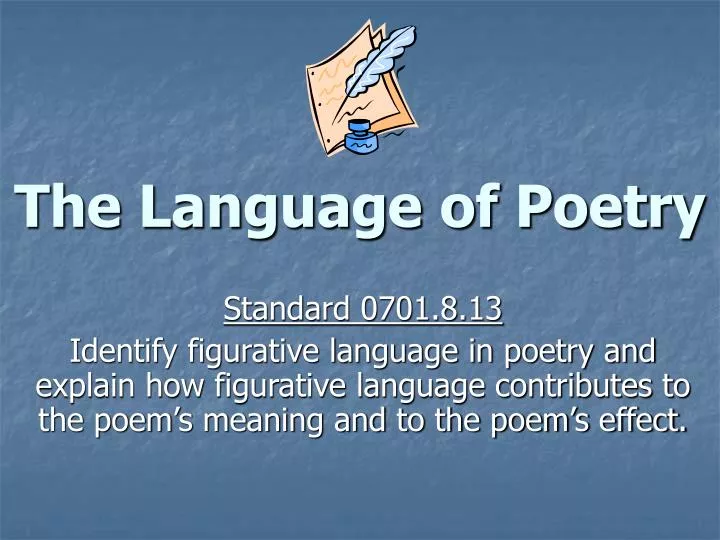 the language of poetry