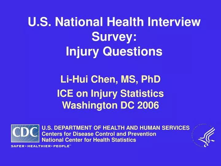 u s national health interview survey injury questions