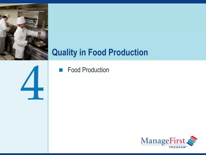 quality in food production