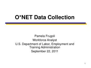 O*NET Data Collection