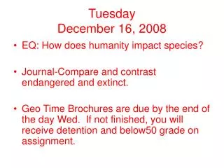 Tuesday December 16, 2008