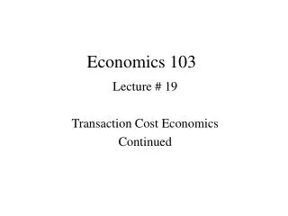 Economics 103
