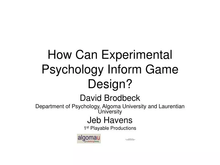 how can experimental psychology inform game design