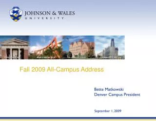 Fall 2009 All-Campus Address