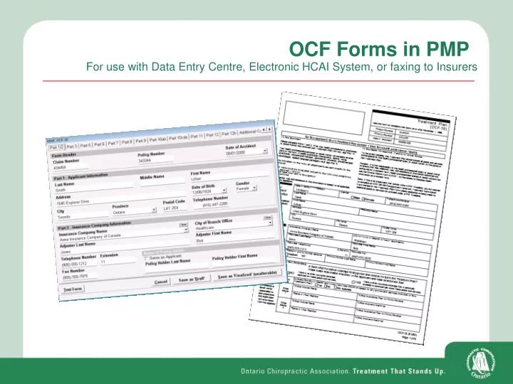 ocf forms in pmp