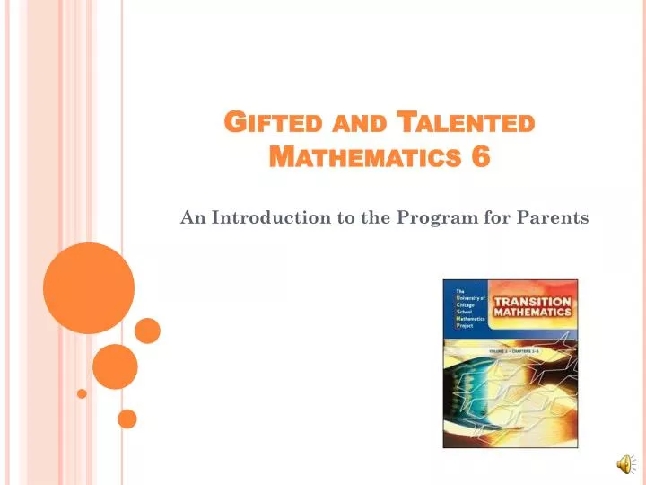 gifted and t alented mathematics 6