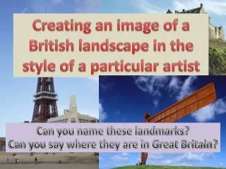 Creating an image of a British landscape in the style of a particular artist