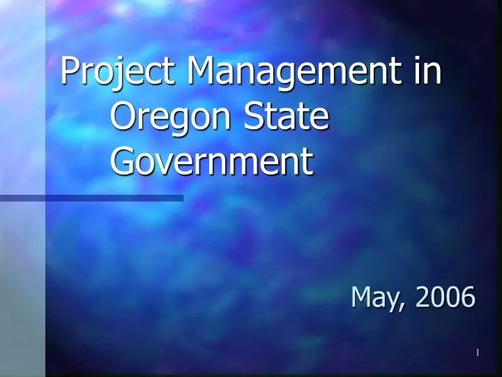 project management in oregon state government