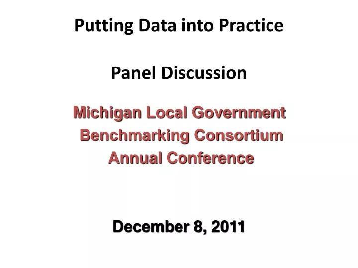 putting data into practice panel discussion