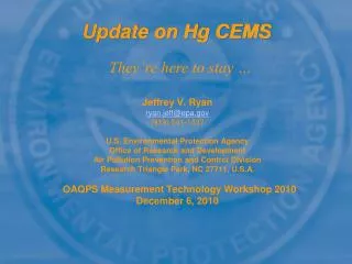 Update on Hg CEMS