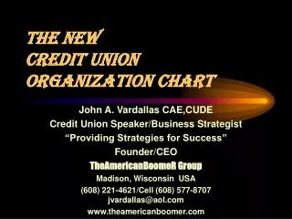 The New Credit Union Organization Chart