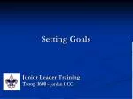 Setting Goals - slide 1