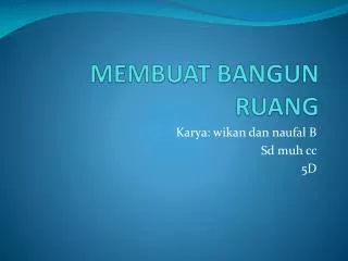 membuat bangun ruang