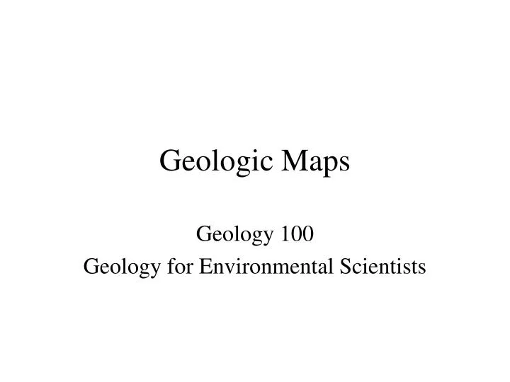 geologic maps