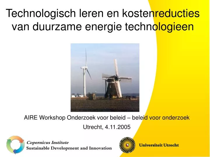 technologisch leren en kostenreducties van duurzame energie technologieen