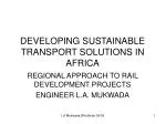 Developing Sustainable Transport Solutions: A Regional Approach to Rail Development in Africa - slide 1