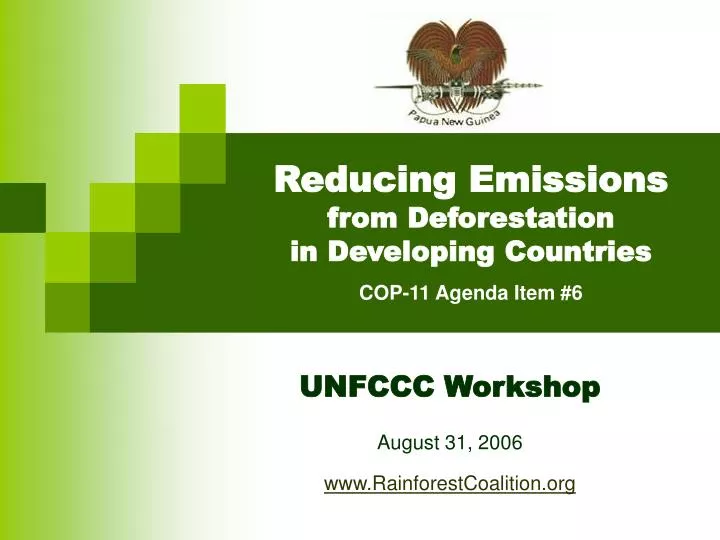 reducing emissions from deforestation in developing countries cop 11 agenda item 6