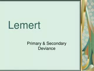 Lemert