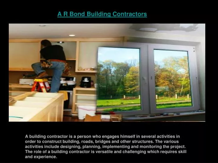 a r bond building contractors