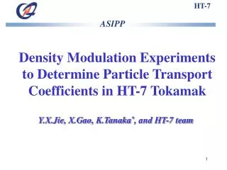 Density Modulation Experiments to Determine Particle Transport Coefficients in HT-7 Tokamak