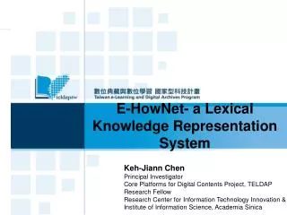 E-HowNet- a Lexical Knowledge Representation System
