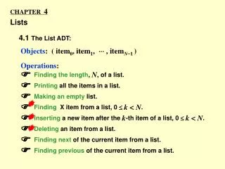 Objects : ( item 0 , item 1 , ??? , item N ? 1 )