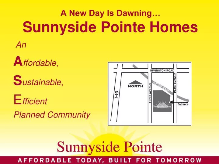 a new day is dawning sunnyside pointe homes