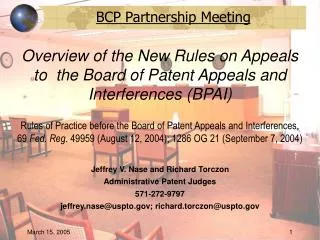 Jeffrey V. Nase and Richard Torczon Administrative Patent Judges 571-272-9797