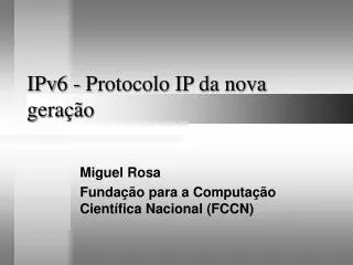 ipv6 protocolo ip da nova gera o