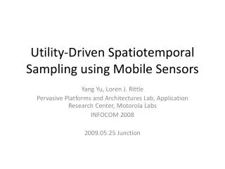 Utility-Driven Spatiotemporal Sampling using Mobile Sensors