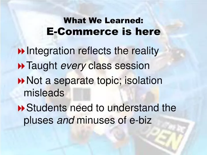what we learned e commerce is here