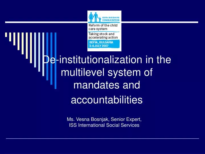 de institutionalization in the multilevel system of mandates and accountabilities