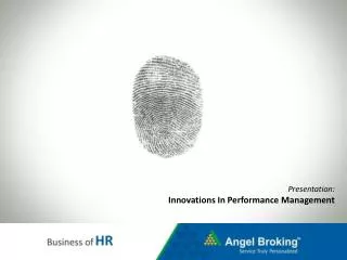 Presentation: Innovations In Performance Management