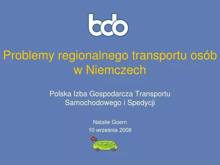 problemy regionalnego transportu os b w niemczech