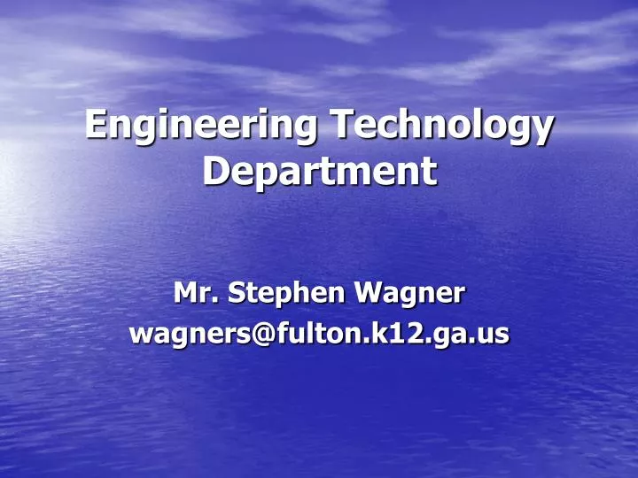 engineering technology department