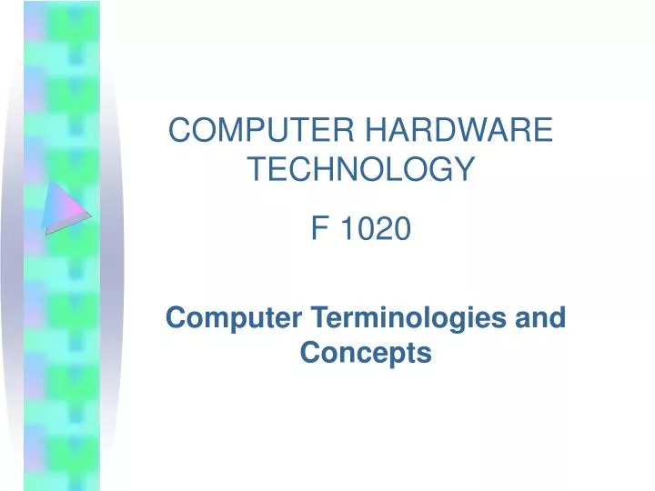 computer terminologies and concepts