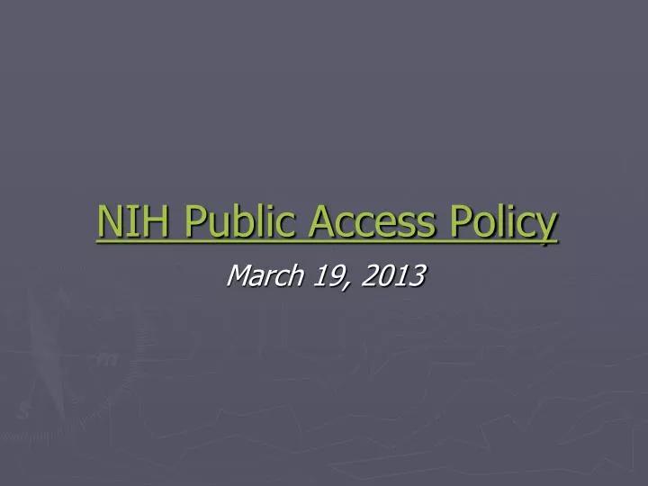 nih public access policy
