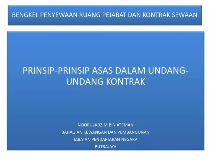 prinsip asas dalam undang undang kontrak