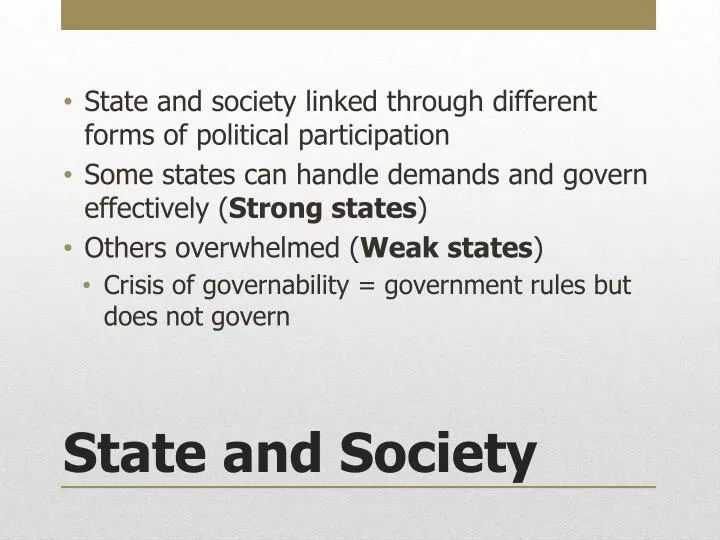 state and society