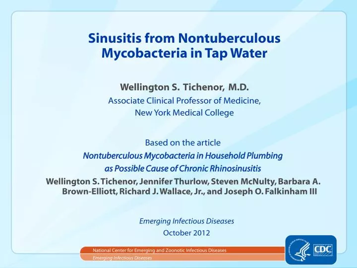 sinusitis from nontuberculous mycobacteria in tap water