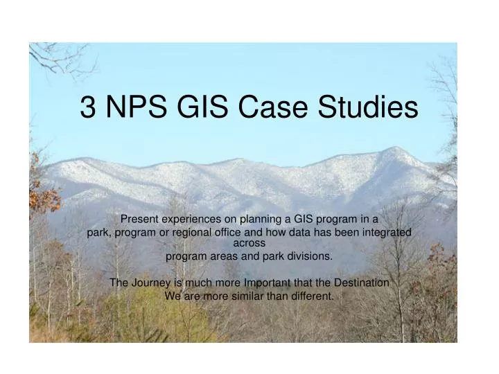3 nps gis case studies