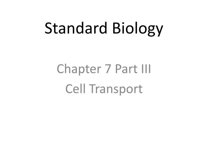 standard biology