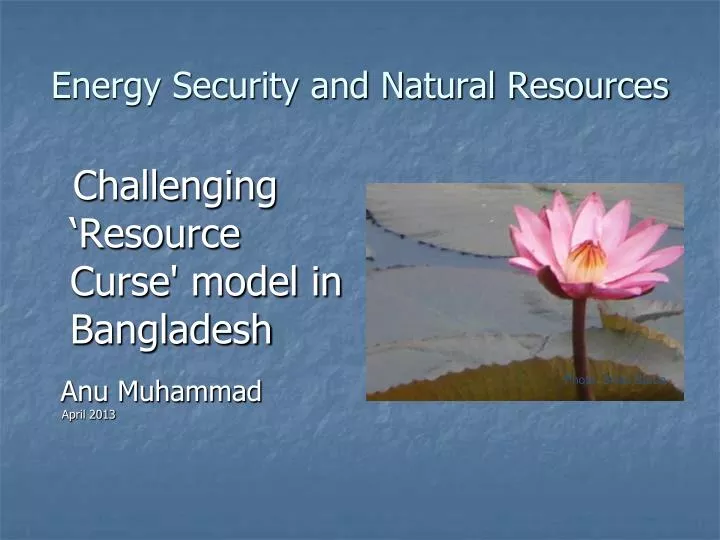 energy security and natural resources