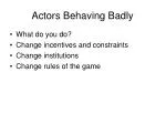 Actors Behaving Badly
