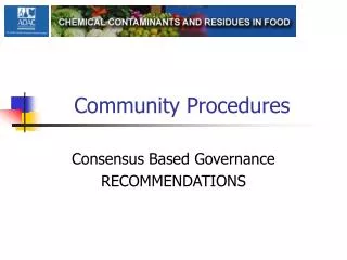 Community Procedures