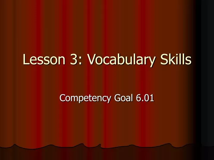 lesson 3 vocabulary skills