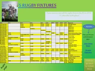 If you want to now all the rugby fixtures for JFS in 2010-11, then this is the place!