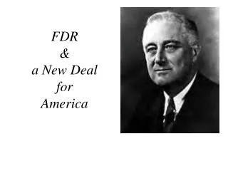 fdr a new deal for america