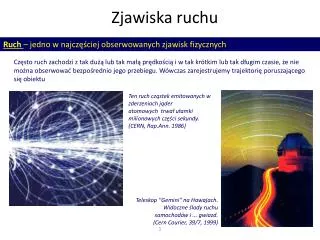 zjawiska ruchu